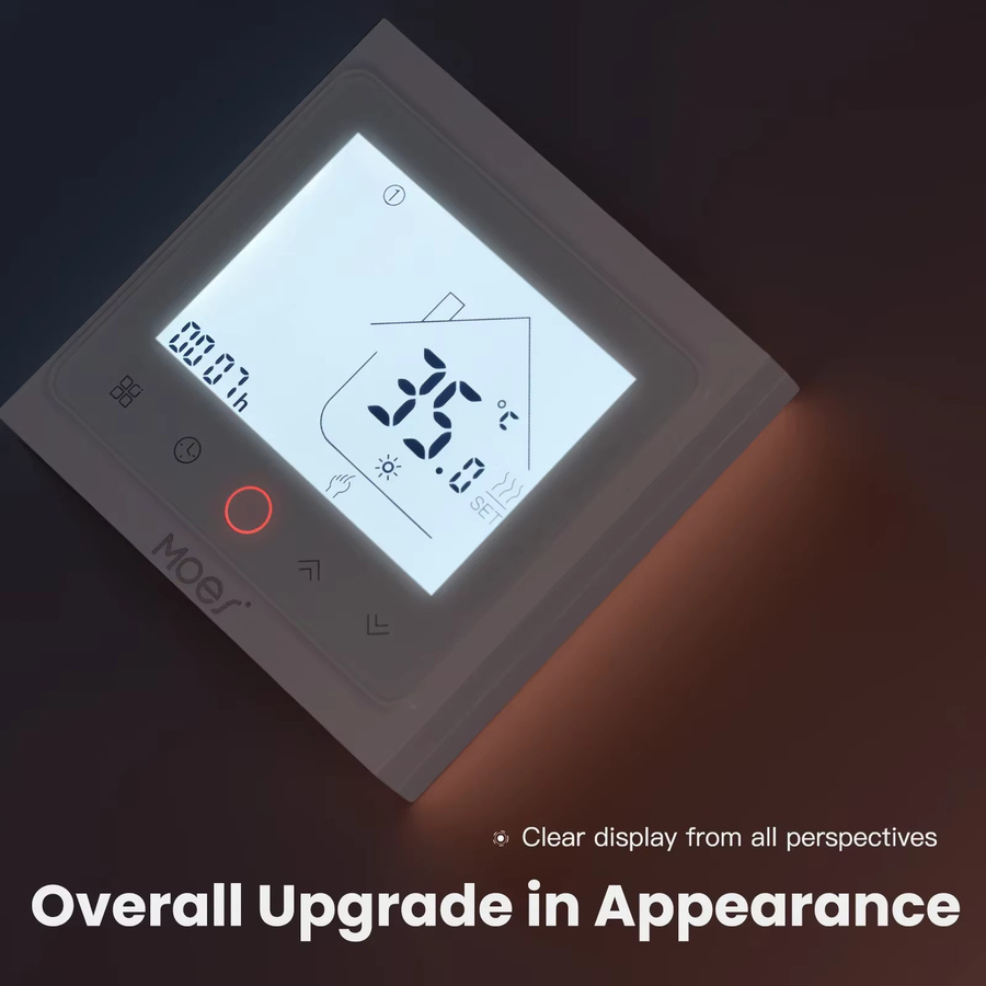 MOES ZigBee Smart Thermostat für Wasser- und elektrische Fußbodenheizung sowie Gaskessel, weiß, kompatibel mit Tuya, Alexa und Google Home zur App-gesteuerten Raumtemperaturkontrolle - Bild 3