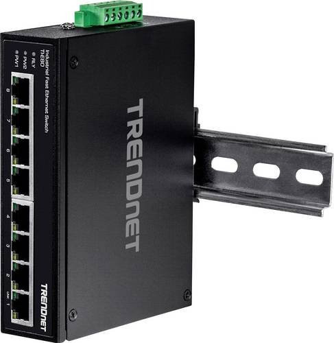 Trendnet TI-E80 Industrial Ethernet Switch unmanaged 8 x 10/100 Mbit/s Schwarz - Bild 1