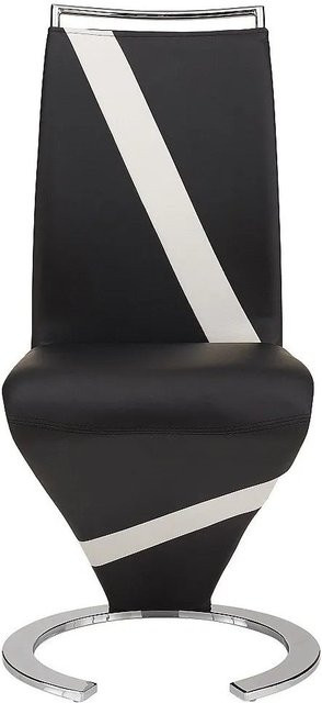 Vente-unique Stuhl Twizy in Schwarz mit Kunstleder und modernem Design, Höhe: 61 cm - Bild 1