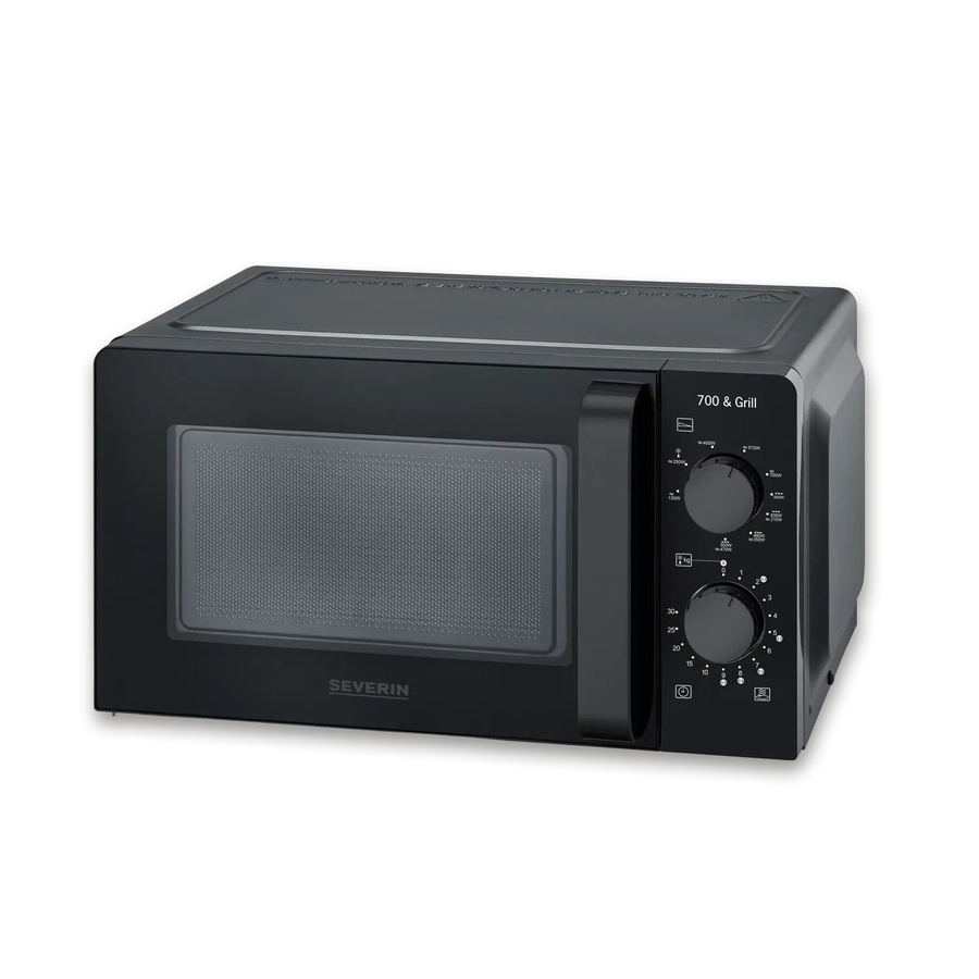 Severin 2-in-1 Mikrowelle mit Grillfunktion MW 9182, Schwarz, 900 Watt - Bild 2