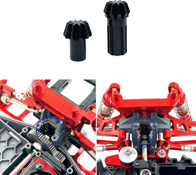 MJX Planetengetriebe für Hyper GO, Metall, Upgrade-Teile, Schwarz - Bild 1