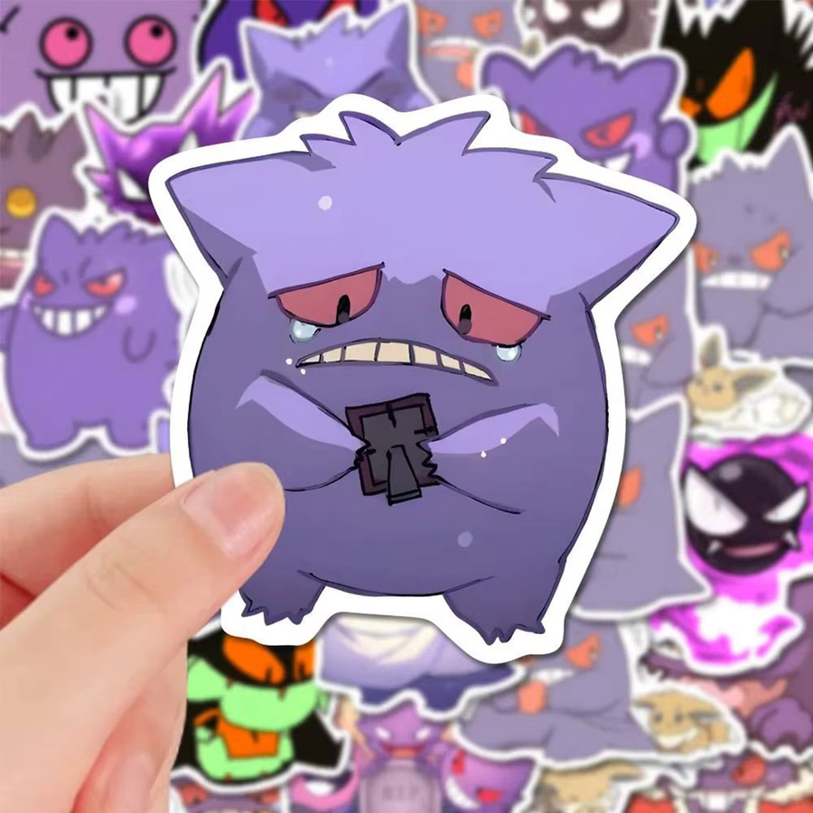TAKARA TOMY Pokemon Gengar Anime Aufkleber wasserfest für Laptop und Gepäck - Bild 2