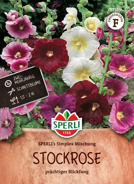 SPERLI Stockrosen-Samen Simplex Mischung bunt - Bild 1