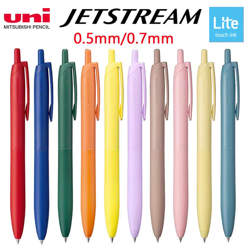 Uni Jetstream Kugelschreiber mit Lite-Touch-Tinte, mehrfarbig, Schwarz, 0,5 mm und 0,7 mm - Bild 1