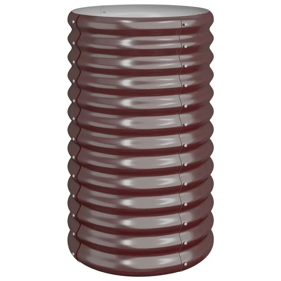 vidaXL Pflanzkübel aus verzinktem Stahl in Braun, B/T/H: 40 x 40 x 68 cm - Bild 2