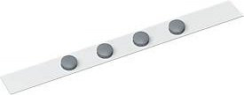 Magnetleiste Maul Standard mit 4 Magneten in Weiß/Grau, B: 5 cm, L: 100 cm - Bild 1