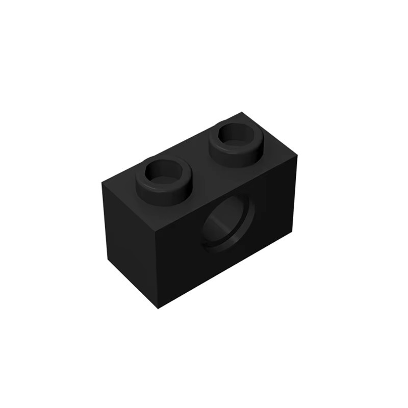 SixBricks MOC 3700 1x2 Mit Loch Bausteine Kit, 10-teiliges Set, Weiß - Bild 2