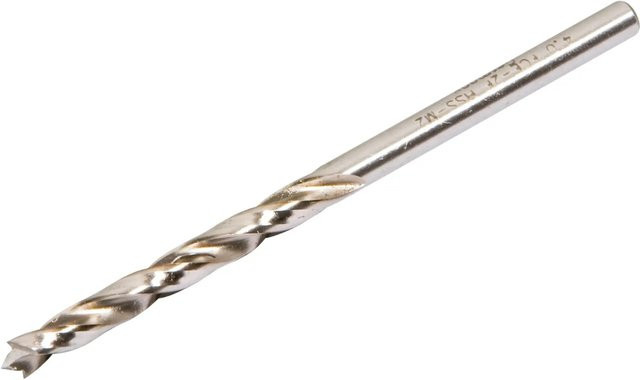 LUX-TOOLS Hartholzbohrer aus Stahl in Silber, Durchmesser: 4 mm - Bild 1