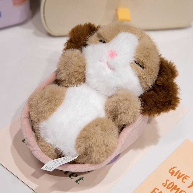 Kidsly Schlafkorb Tiere, 2-in-1, Plüschpuppen, Braun - Bild 1