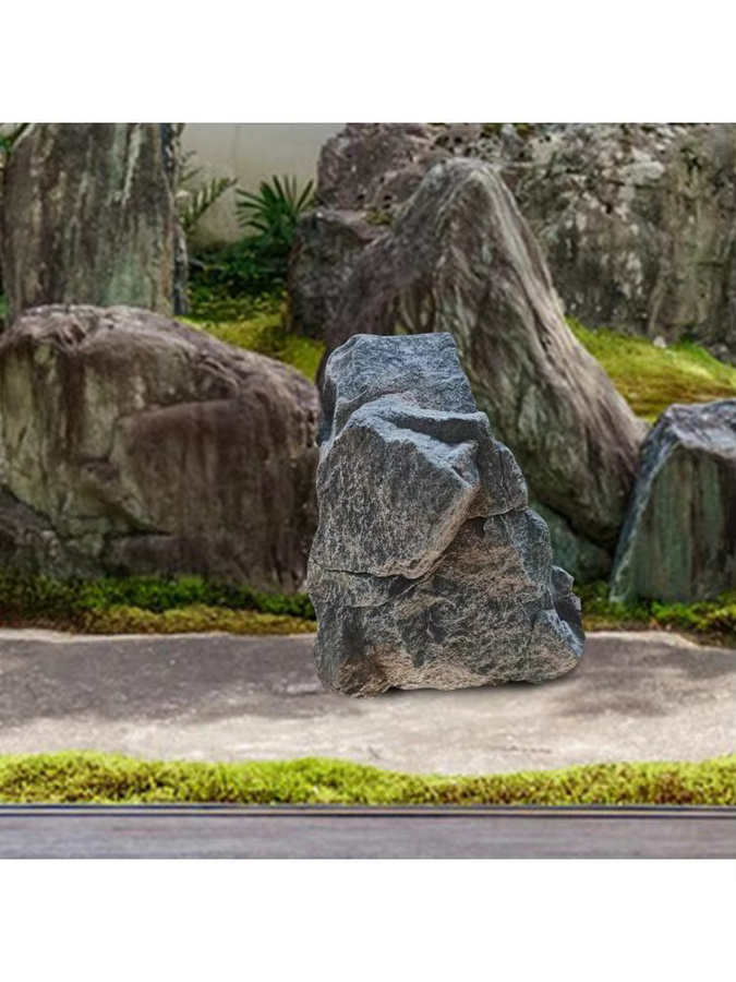 Kesoto Künstlicher Kunstlandschafts-Rock in Grau als rustikale Gartendekoration und Fotografie-Requisite, B/T/H: 32 x 25 x 17 cm - Bild 7