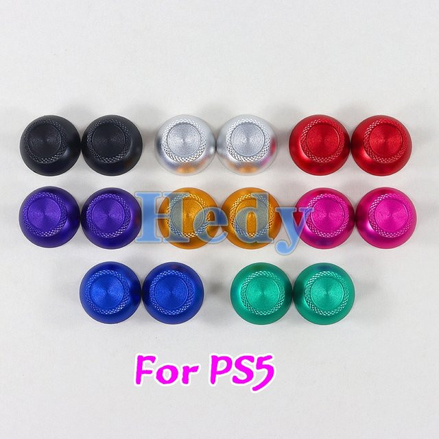 OCGAME Analog-Joystick-Griffkappen aus Aluminium für PS5-Controller, 1 Set, Pink/Multicolor - Bild 1
