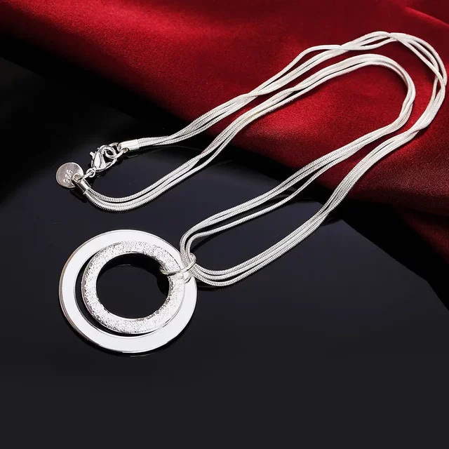 Charm Fashion Halskette 925 Silber, 45 cm, Damen - Bild 1