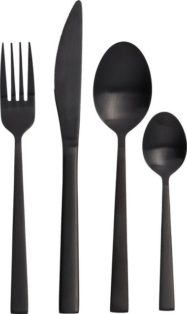 SILVERCREST Tafelbesteck 16-teilig aus Edelstahl in Schwarz Matt - Bild 1