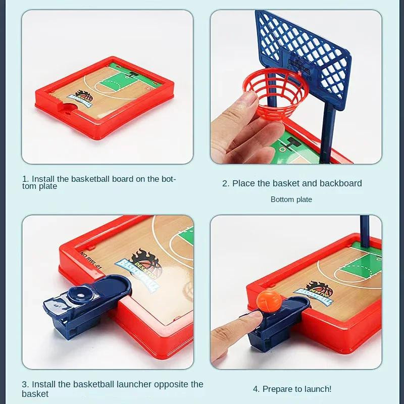 Yiran toy Desktop-Basketballspiel Mini-Schießmaschine blau - Bild 3