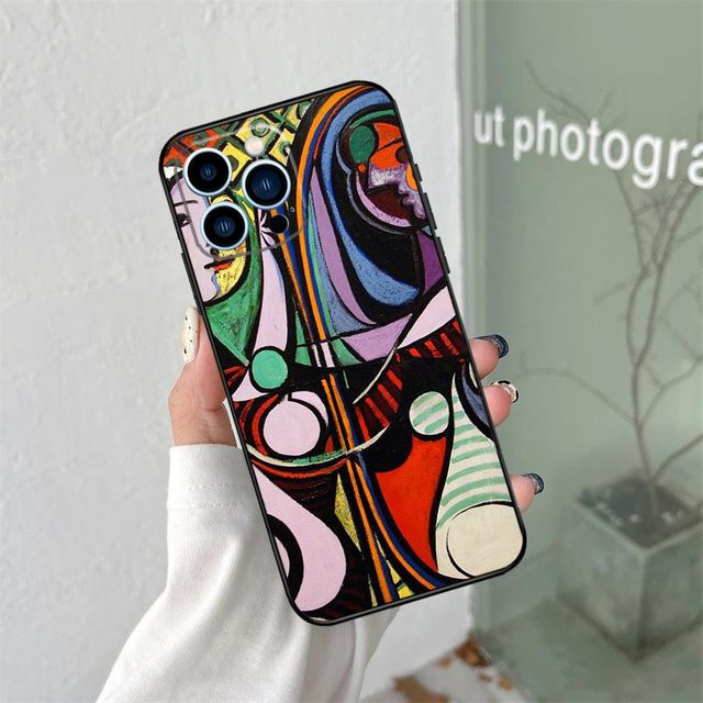 Silikon Handyhülle mit Picasso Abstrakte Kunst Malerei für Apple iPhone Modelle in Multicolour - Bild 1