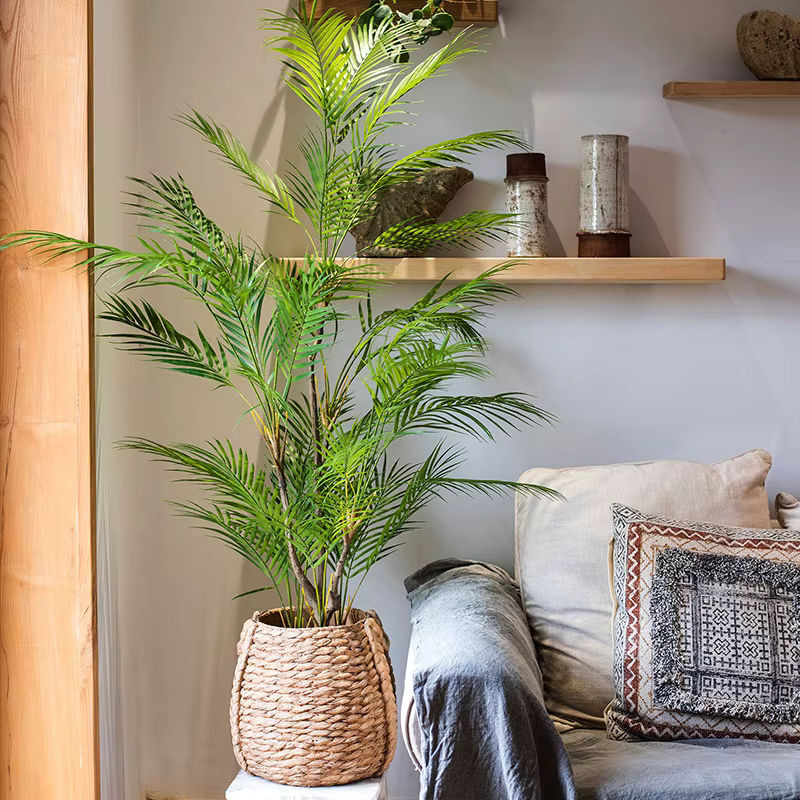 Künstliche Palme Kmitang in Grün, tropische Monstera-Pflanze aus Kunststoff für Haus und Garten, Höhe: 125 cm - Bild 3