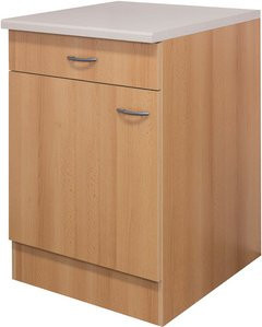 Flex-Well Küchenunterschrank Nano Buche Nachbildung Braun B: 60 cm, H: 85 cm, T: 26,9 cm - Bild 1