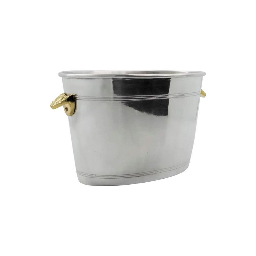 House Doctor Weinkühler Vind in Silber und Grau aus Edelstahl, H x B x T: 36 x 20,5 x 19,5 cm - Bild 1