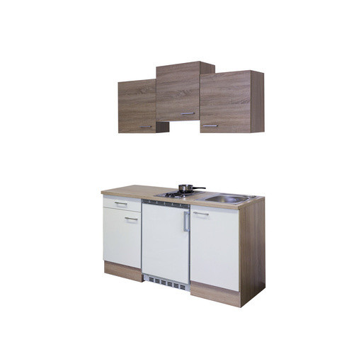 Flex-Well Singleküche Samoa Classic in Weiß und Eiche, B/H/T: 151 x 226 x 60 cm - Bild 3