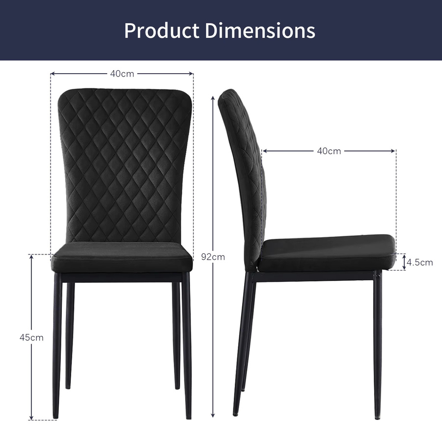 JaHECOME Esszimmerstühle aus Samt in Grau mit verchromtem Metallgestell und modernem Gitter-Design - Bild 2
