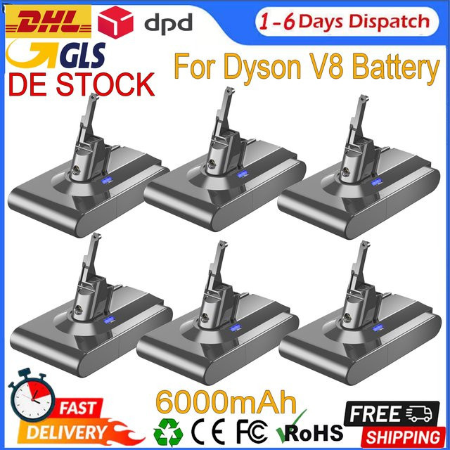 Bonacell Ersatzbatterie für Dyson V8 Absolute V8 Tier SV10 Handheld Staubsauger mit 6000 mAh und 21700 Zellen - Bild 1