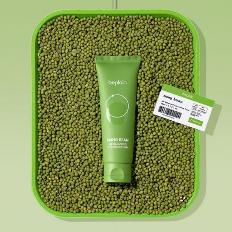 beplain Mung Bean Reinigungsschaum, 2x 160 ml, für empfindliche Haut - Bild 3