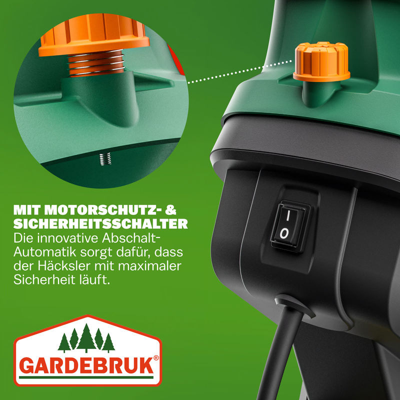 Häcksler 2400W mit 2 Sammelbeuteln je 50L - Bild 4