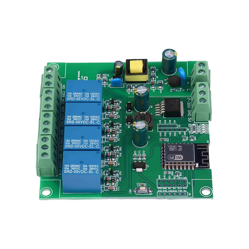 Diymore WiFi 4-Kanal Relaismodul ESP8266 Entwicklungsplatine zur drahtlosen Steuerung und Spannungsüberwachung in Grün (DC 7-12V/5V) - Bild 2