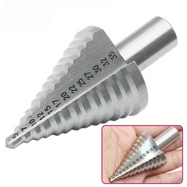 HSS Stufenbohrer aus Schnellarbeitsstahl für Holz und Metall in Silber, Durchmesser 5-35 mm - Bild 1