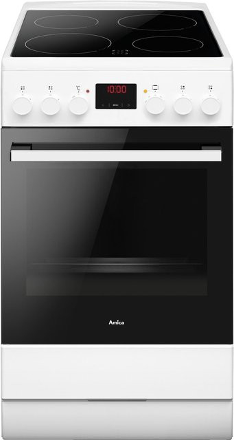 Amica Elektroherd SHC 903 032 W mit Glaskeramikfeld in Weiß - Bild 1