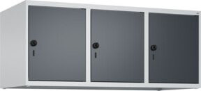 C+P Aufsatzschrank 7035/7016 aus Stahl mit 3 Abteilen und Sicherheits-Drehriegel, Farbe: Lichtgrau/Anthrazitgrau, B/T/H: 120 x 50 x 50 cm - Bild 1