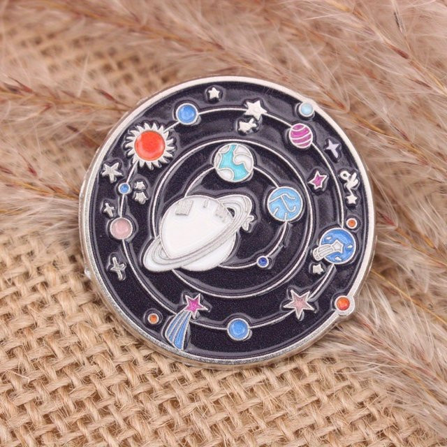 Anstecknadel Bunte Emaille, Weltraummotiv, Unisex - Bild 1