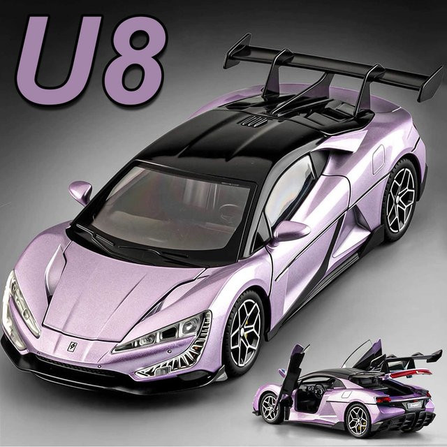 MAKEDA BYD Yangwang U9 Xtreme P1 Miniatur Auto, 1:24, Metall, mit Licht und Sound - Bild 1
