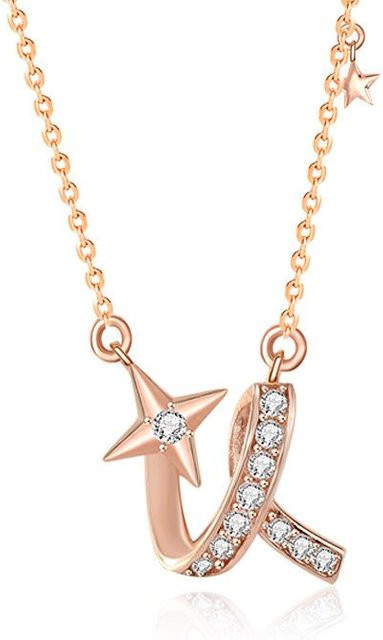 Halskette 925 Sterlingsilber, Meteor, Damen, beige - Bild 1