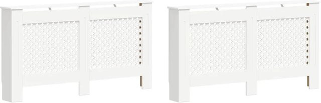 2er-Set vidaXL Heizkörperverkleidungen aus MDF in Weiß, B: 152 cm, T: 19 cm, H: 81,5 cm - Bild 1