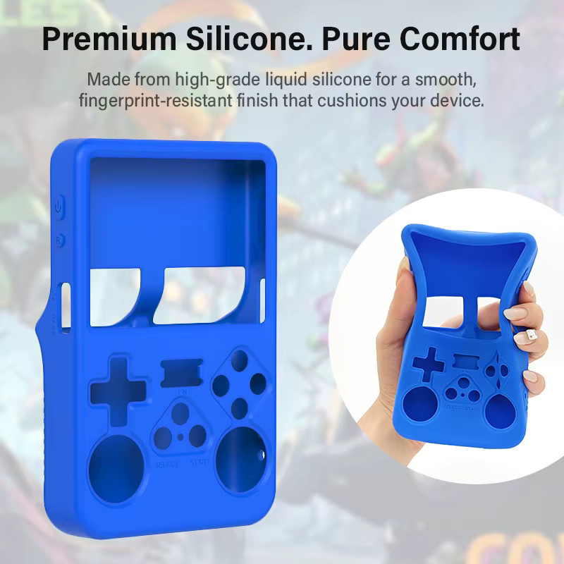 SPRINGCREAT Silikon Schutzhülle für R36S Handheld Spielkonsole in Blau oder Lila - Bild 6