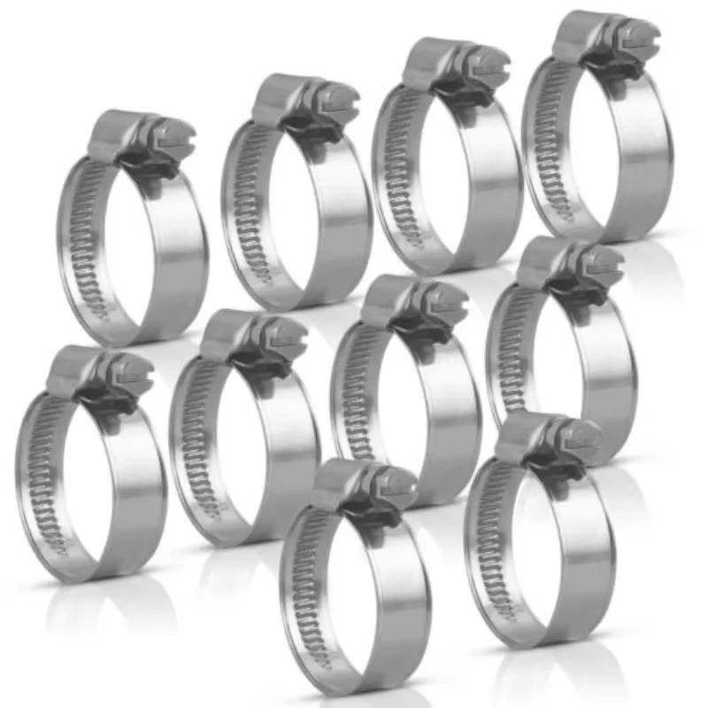 25 Stück Edelstahl-Schlauchschellen in Silber, Set mit 5 Größen für Luftschlauch, Wasserleitung und Kraftstoffschlauch, Durchmesser: 16–70 mm - Bild 4