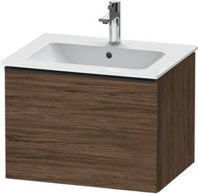 Duravit Waschtischunterschrank D-Neo, wandhängend, Farbe Weiß/Dunkle Nuss, 1 Auszug, Breite: 61,0 cm, Tiefe: 46,2 cm, Höhe: 44,0 cm - Bild 1