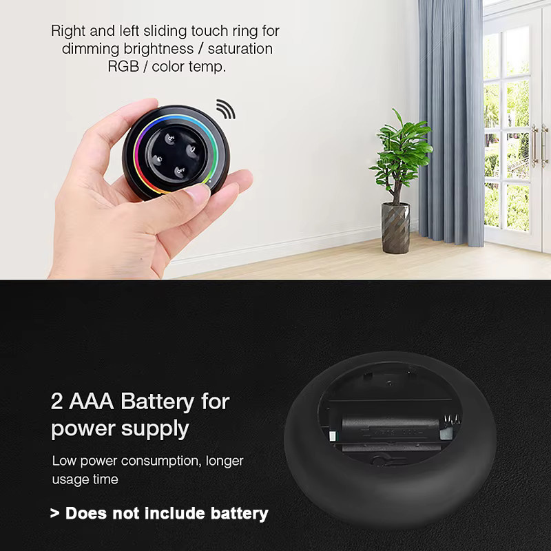 Miboxer S2 2,4 GHz RGB+CCT runde Fernbedienung für LED-Licht und Controller mit Dimmschalter - Bild 2