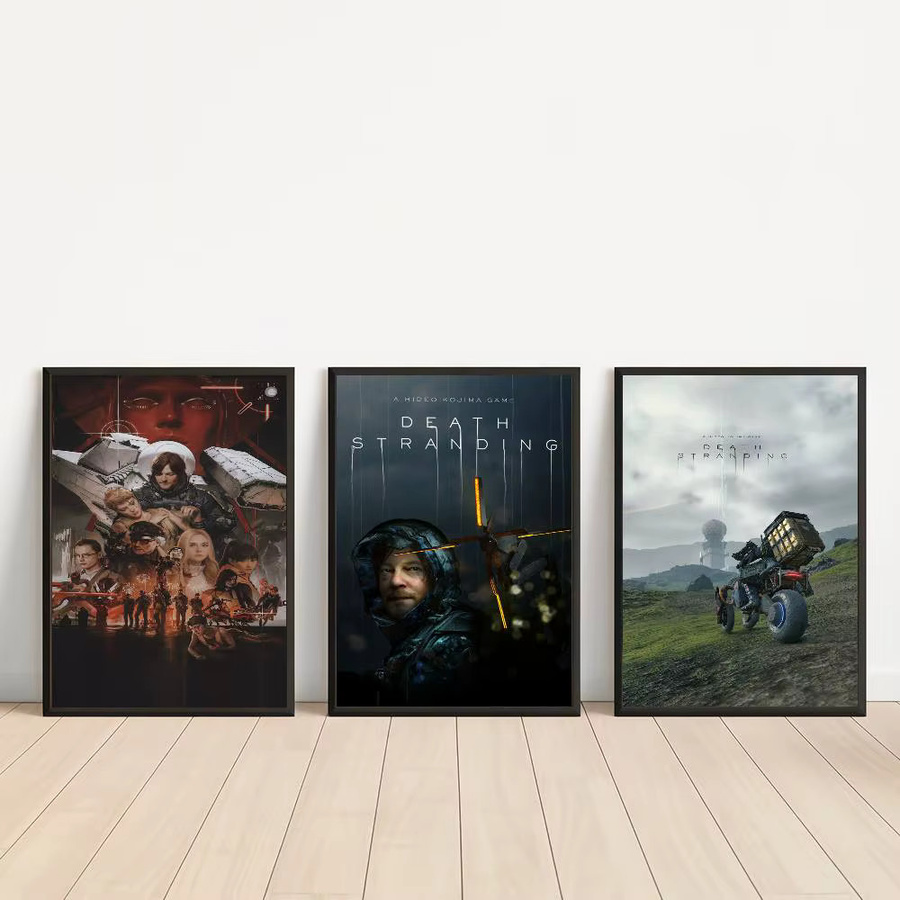 Death Stranding Selbstklebendes Kunstposter im Vintage-Stil, Mehrfarbiges Wandbild aus Papier, Breite: 15,0 cm, Höhe: 10,0 cm - Bild 2