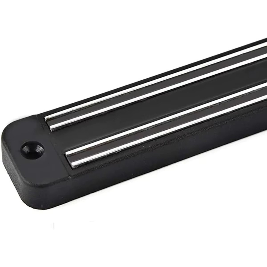 FEB.WIND 2-teiliges magnetisches Messerstreifen-Set aus Metall in Schwarz als Wandmontage-Messerhalter und Werkzeughalter - Bild 2