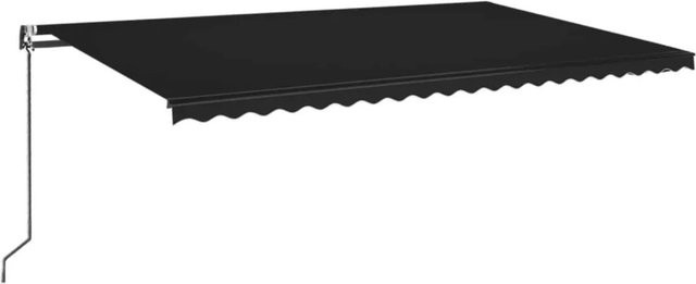 vidaXL Automatische Markise mit Fernbedienung aus Aluminium und Polyestergewebe, Anthrazit, Breite: 500 cm, Tiefe: 350 cm - Bild 1