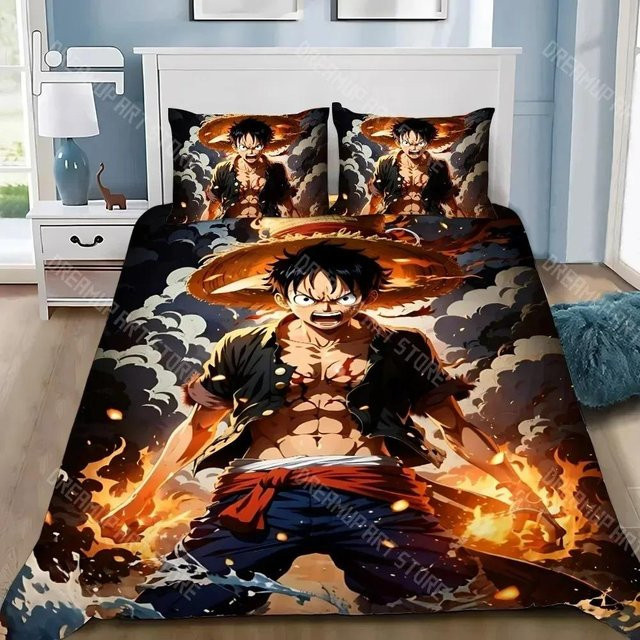 JMG Household Supplies One Piece Bettwäsche-Set mit Zoro und Luffy Motiv, mehrfarbig, B/H: 140 x 200 cm - Bild 1