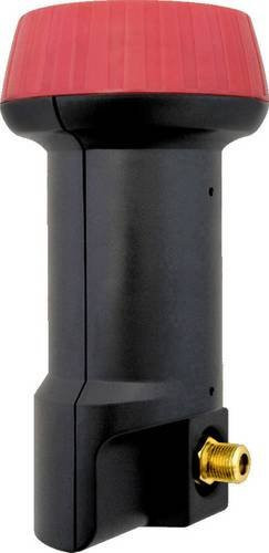 MegaSat Diavolo Single-LNB mit 40mm Feedaufnahme und vergoldeten Anschlüssen in Schwarz-Rot - Bild 1