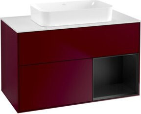 V&B Waschtischunterschrank Finion in Blau Matt, Breite: 100 cm, Tiefe: 60,3 cm - Bild 1