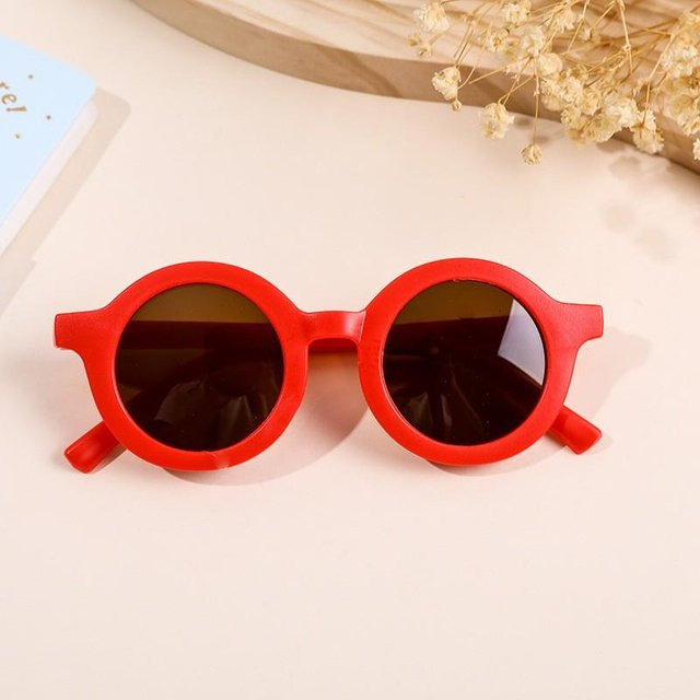 Katie Baby-Sonnenbrille, rund, Kunststoff, Vollrand, rot, Kinder - Bild 1