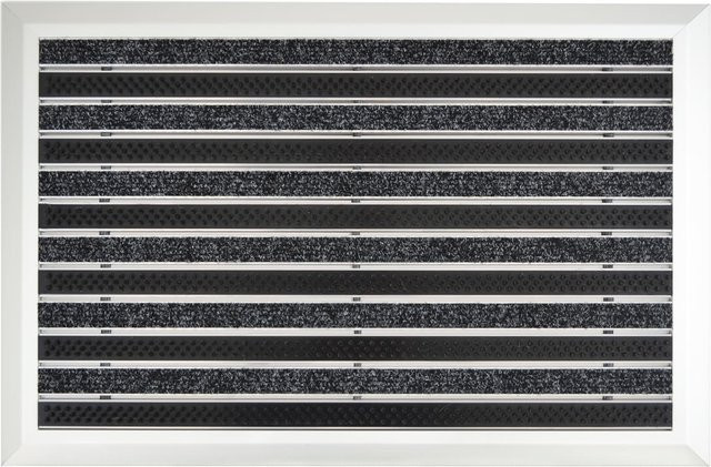 casa pura Optimum Mat Alumatte mit Bürsten und Teppicheinlage aus Aluminium und Edelstahl - Bild 1