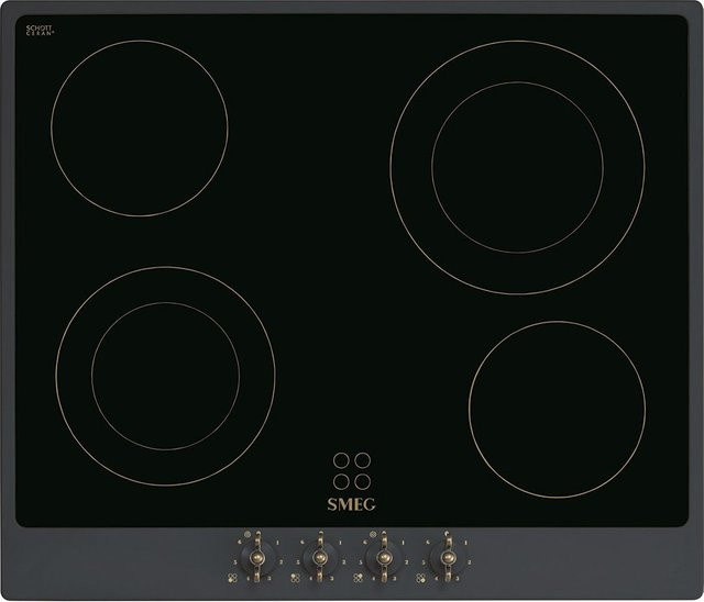 Smeg Autark-Glaskeramikfeld P864AO in Anthrazit mit Messing Antik - Bild 1