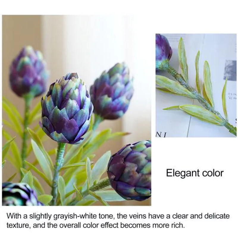 Künstliche Protea Cynaroides in Weiß und Grün als realistisches Blumengesteck für deine Dekoration im Innen- und Außenbereich - Bild 6