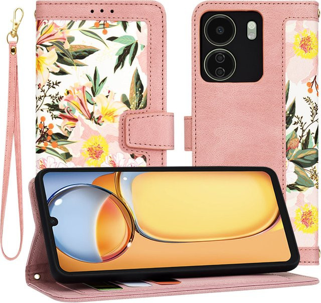 Techsuit FlipCraft Schutzhülle für Xiaomi Poco C65 und Redmi 13C in Rosa - Bild 1